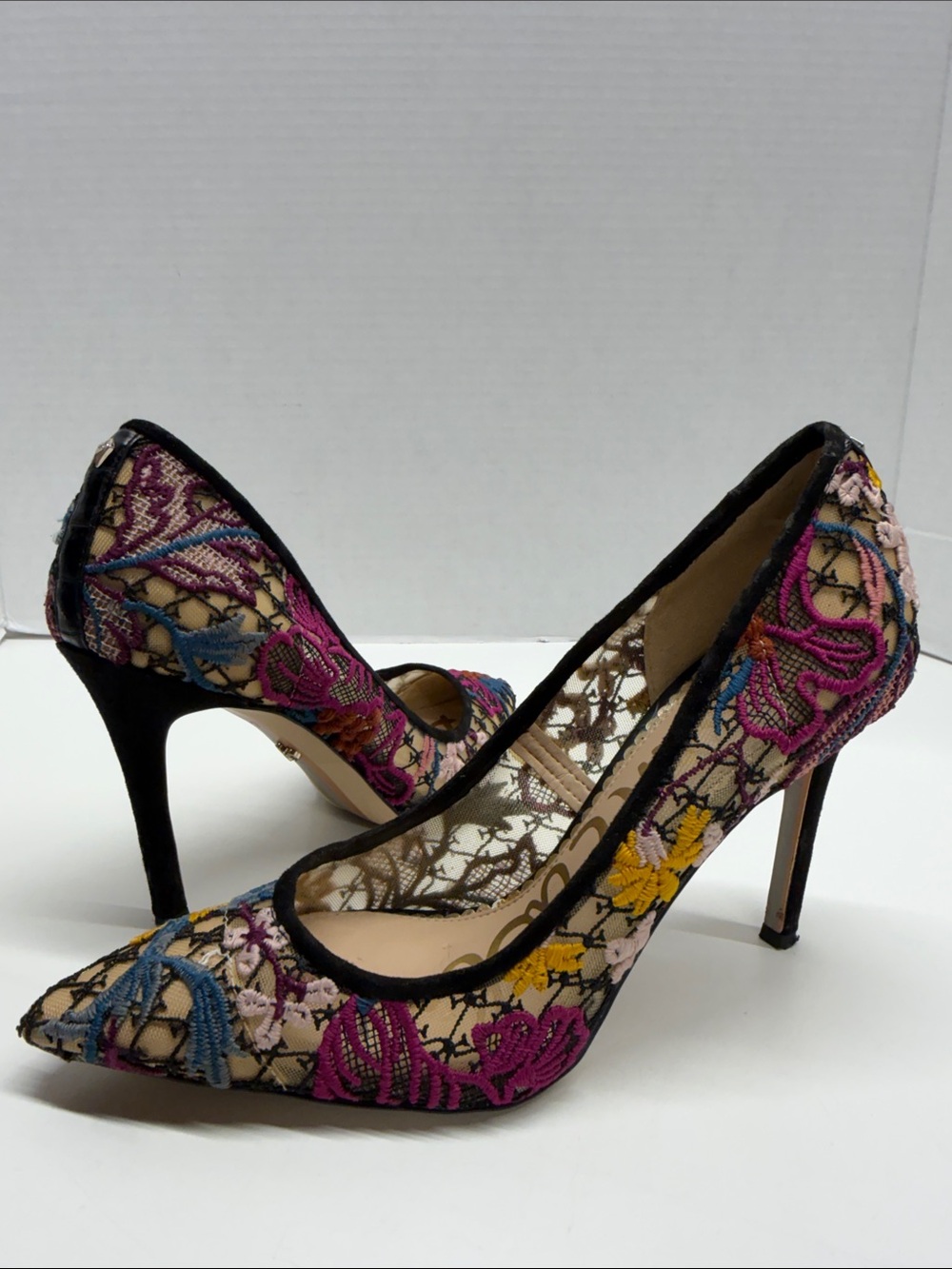 Sam Edelman Hazel High Heel Shoes Pointed Toe Pumps Heels Floral Colorful Size 6